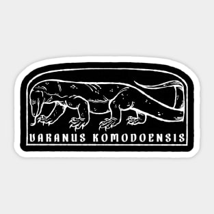 Varanus Komodoensis - Whiteout Sticker